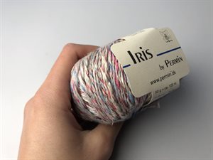 Iris by Permin - viscose/bomuld og hør i lyserød/blå